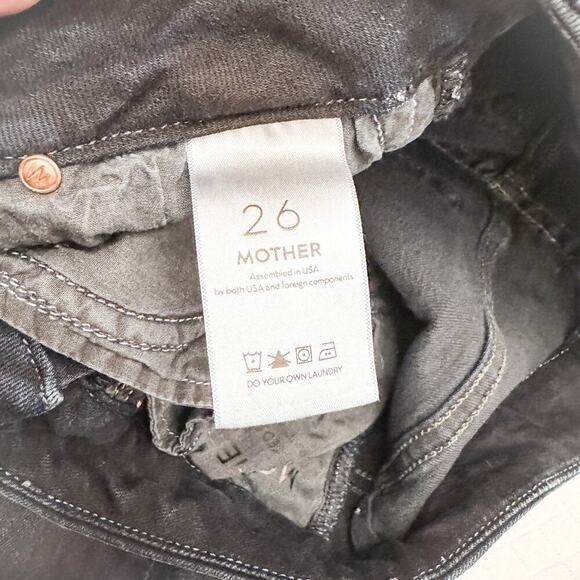 Mother High Waisted Looker Ankle Fray Last Call Denim Jeans Dk Wash Size 26 - Picture 5 of 10